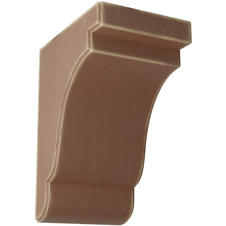 Ekena Millwork 5 1/4"W x 7 1/4"D x 9 1/2"H Bedford Wood Vintage Decor Bracket, Weathered Brown BKTWD05X07X10BEBR